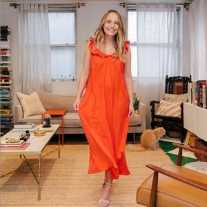 Grace Atwood x The Drop ruffle v-neck maxi dress